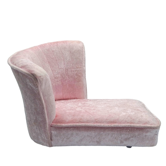 American Girl Doll 2008 Sit & Relax Pink Velvet Fainting Couch Chaise Lounge - Picture 2 of 9